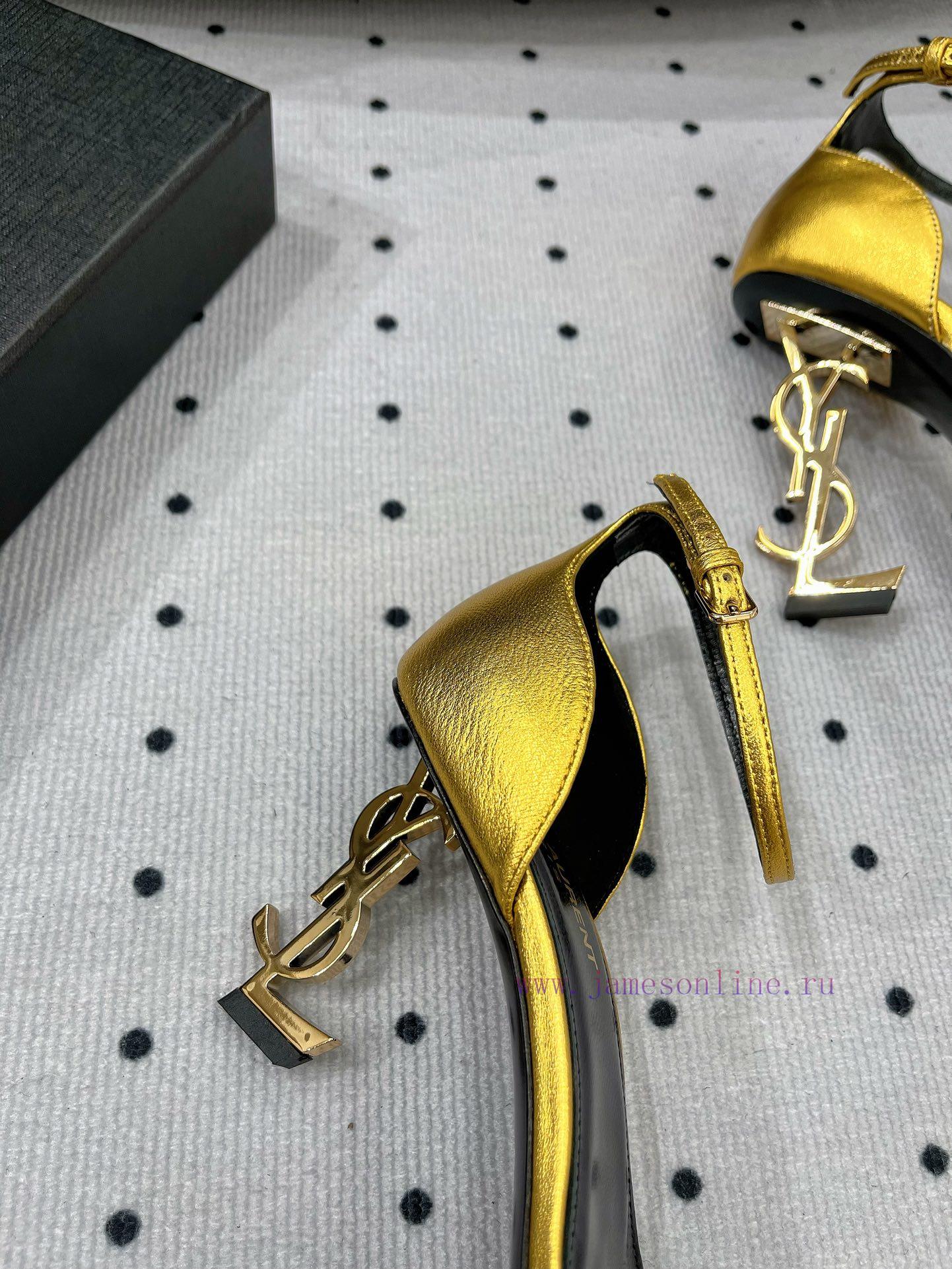 𝑺𝒂𝒊𝒏𝒕𝑳𝒂𝒖𝒓𝒆𝒏𝒕 Black Gold High Heels Which Girl Doesn't Love Them They Really Decorate Her Leg Sh ag166lmj - Image 4