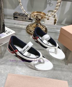 Purchasing Grade Miumiu Breathable Clip On Sandals 25 Spring/summer New British Style Lace Up M m41gl5et