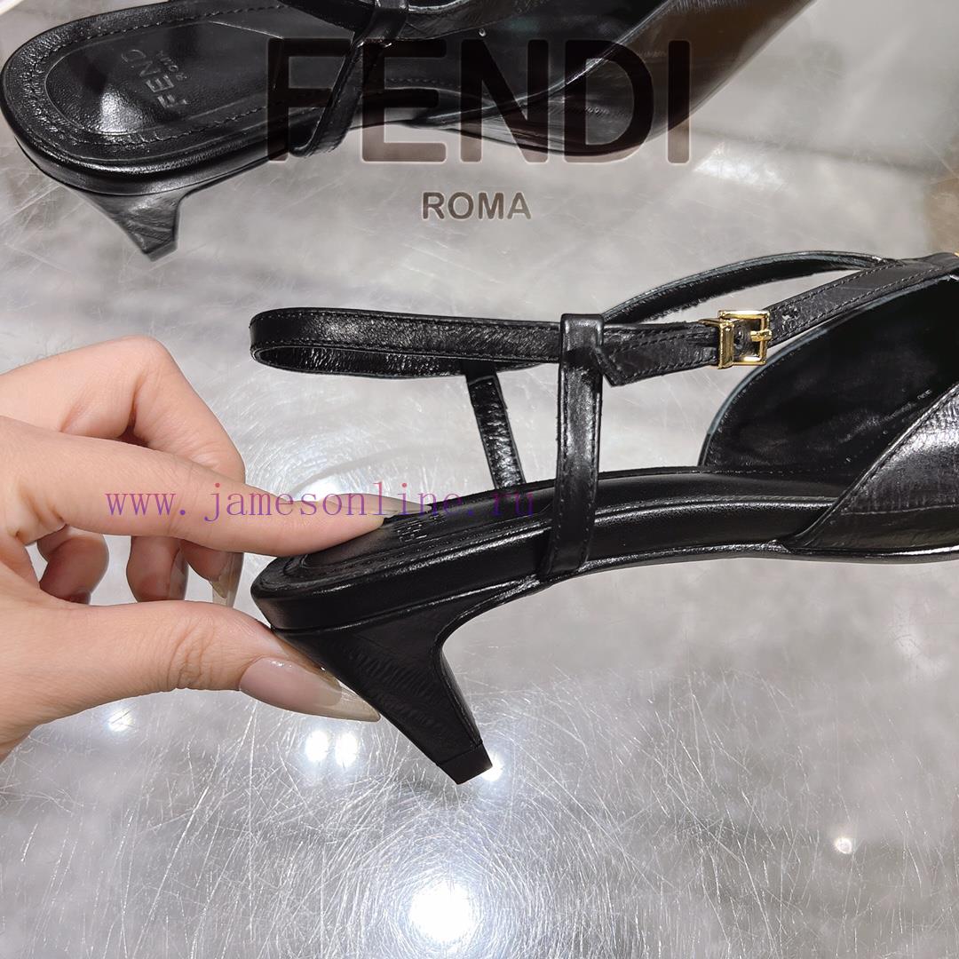 ② ⓪②⑤ Spring And Summer | Fendi FFold Square Head Eel Pattern Dew Heel Sandals〰 〰 〰 〰 Genuin u21mzpv8 - Image 9