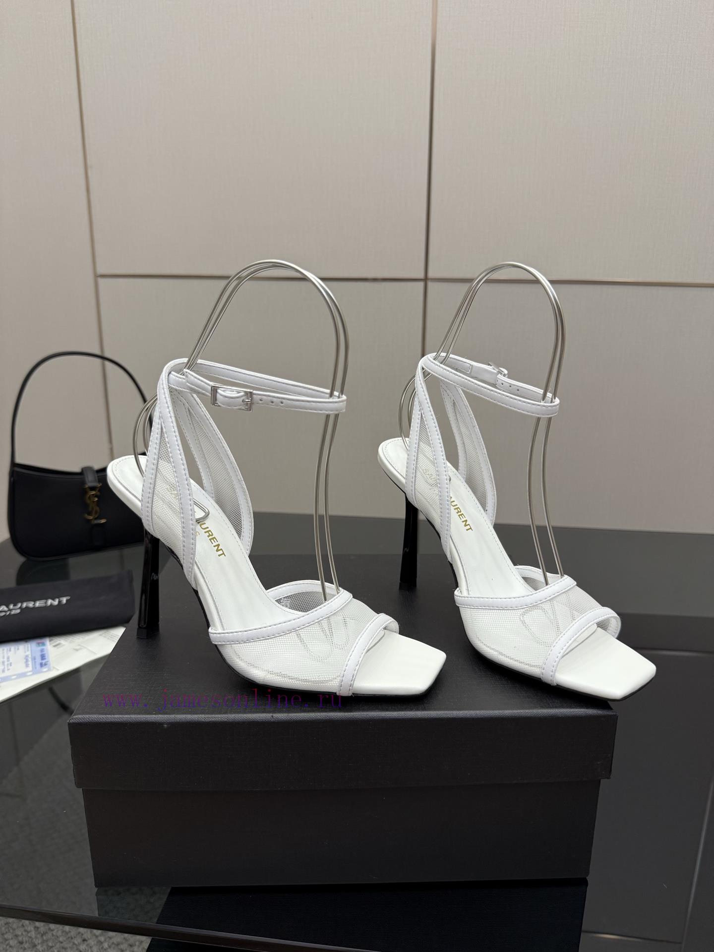 Saint Laurent YSL Classic Spring/Summer Cross Strap High Heel SandalsCutting Off Men And Women' esuir30t - Image 2