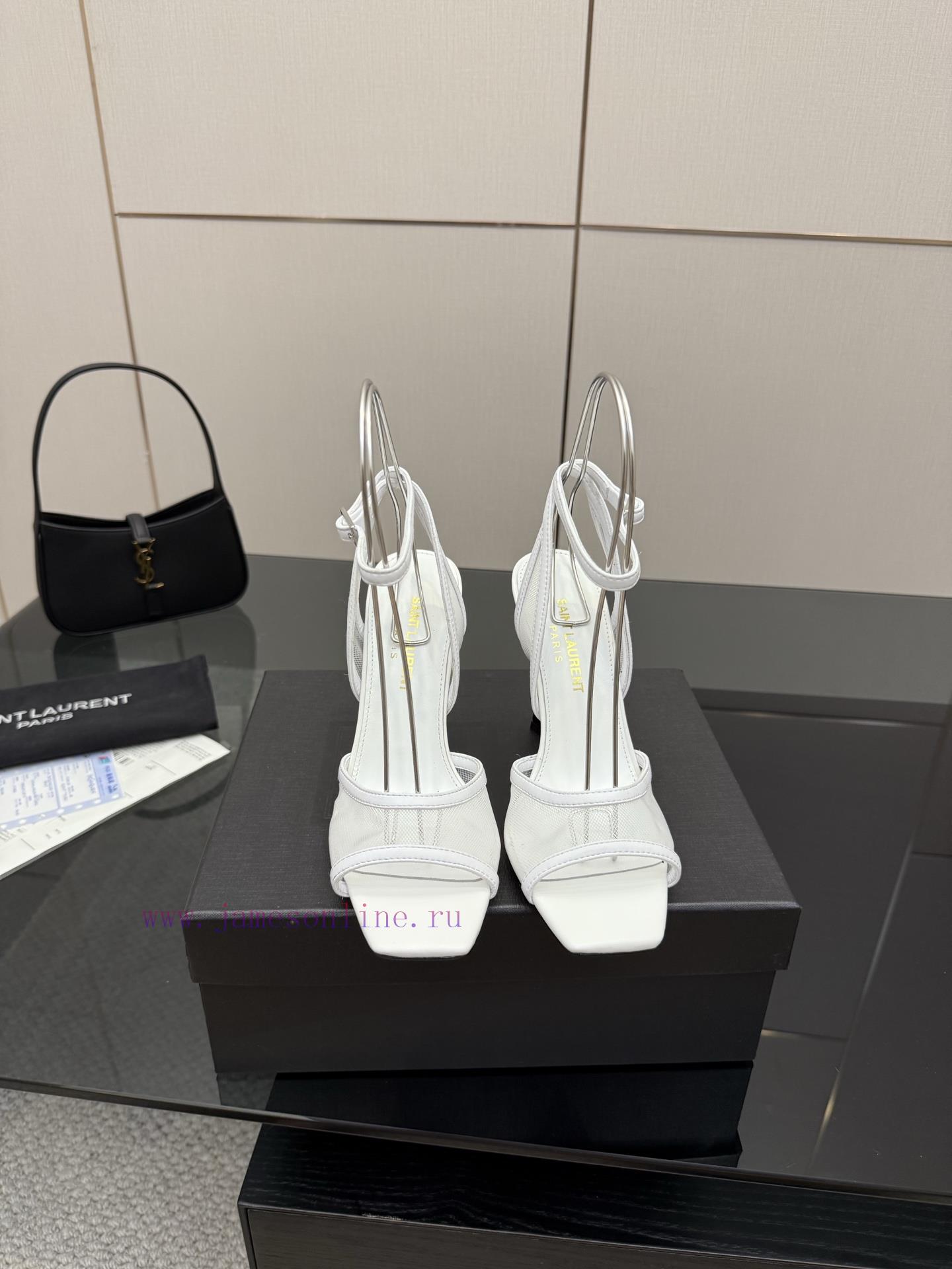 Saint Laurent YSL Classic Spring/Summer Cross Strap High Heel SandalsCutting Off Men And Women' esuir30t - Image 4