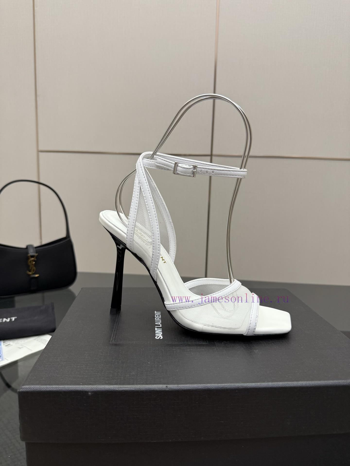 Saint Laurent YSL Classic Spring/Summer Cross Strap High Heel SandalsCutting Off Men And Women' esuir30t - Image 7