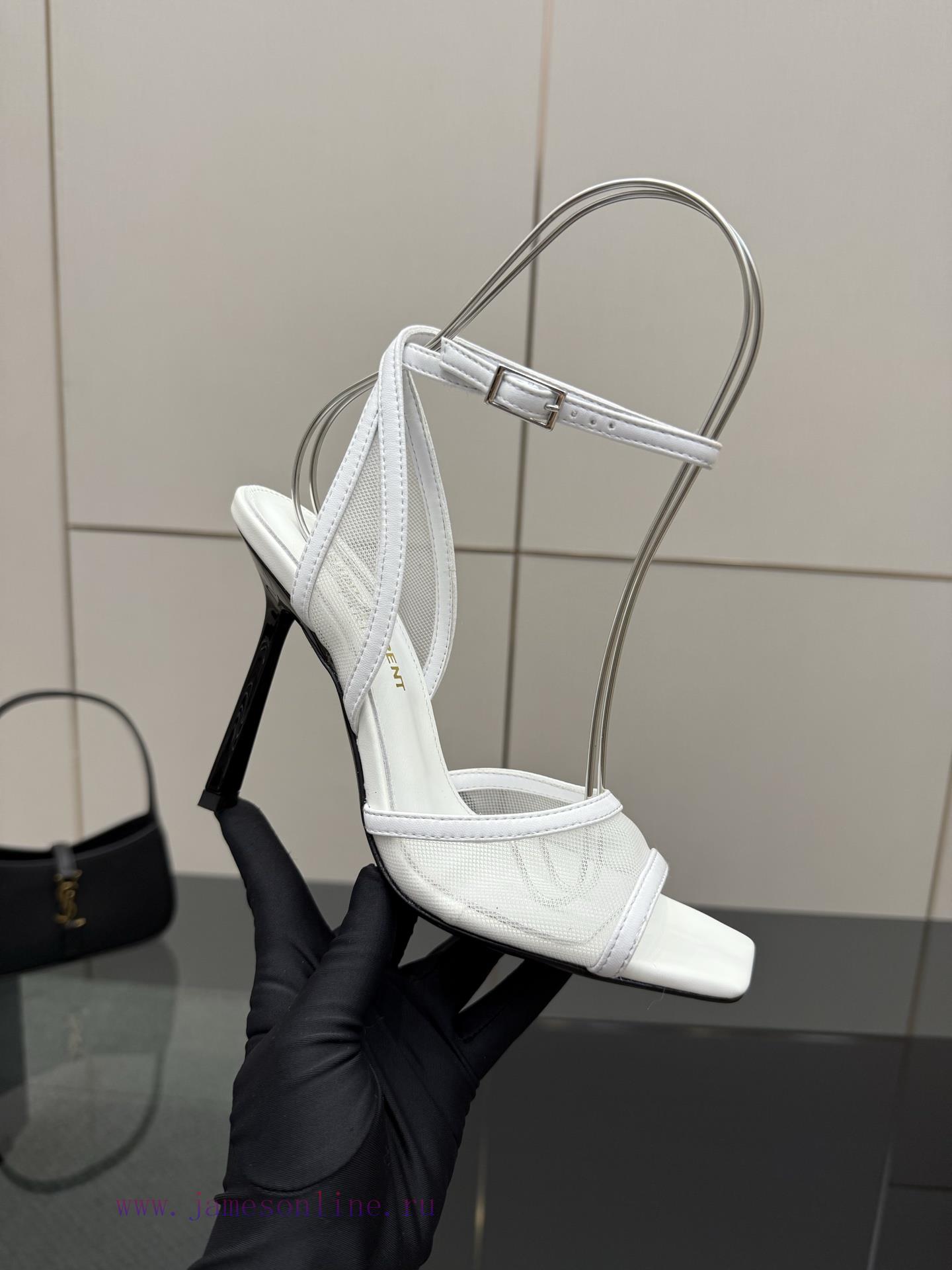 Saint Laurent YSL Classic Spring/Summer Cross Strap High Heel SandalsCutting Off Men And Women' esuir30t - Image 8