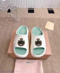 MiuMiu Thick Soled Slippers Summer 2025 New Edition Net Infrared Wear Sports Beach Anti Slip Tr ujinlw5f