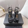 Saint Laurent YSL 25SS/Spring/Summer New Fashion YSL Metal Button Roman SandalsOnly YSL Underst v79wl7hy