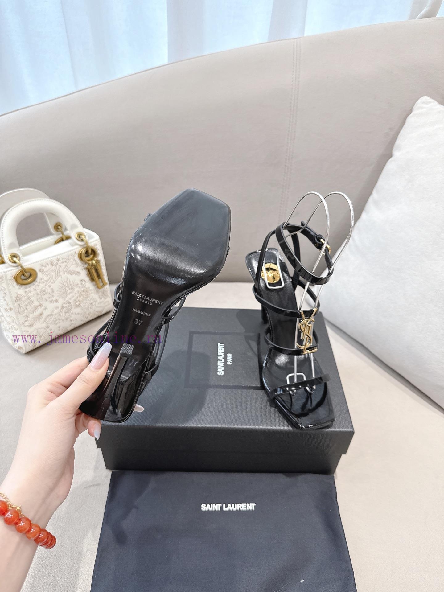 Saint Laurent YSL 25SS/Spring/Summer New Fashion YSL Metal Button Roman SandalsOnly YSL Underst v79wl7hy - Image 10