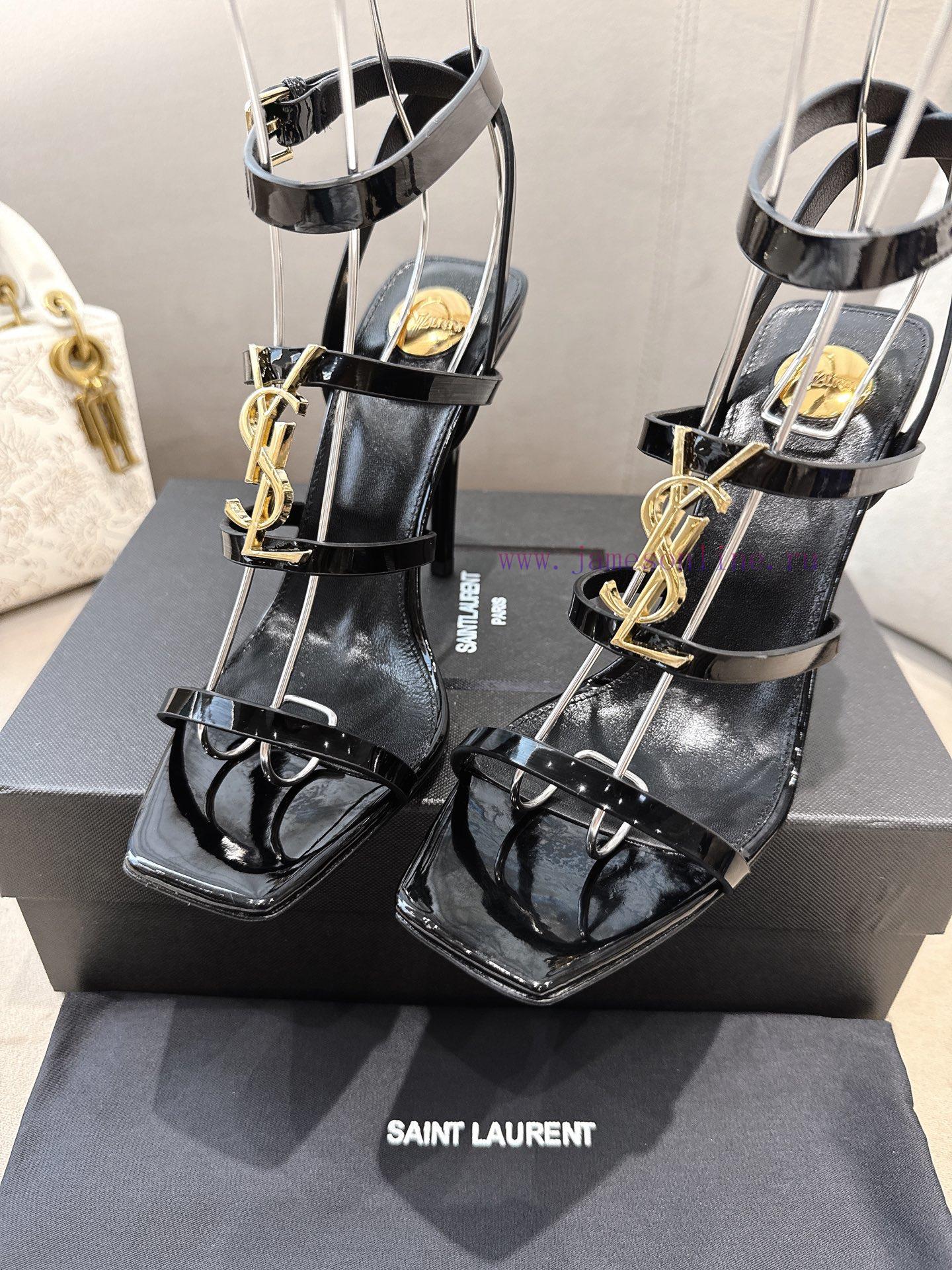 Saint Laurent YSL 25SS/Spring/Summer New Fashion YSL Metal Button Roman SandalsOnly YSL Underst v79wl7hy - Image 17