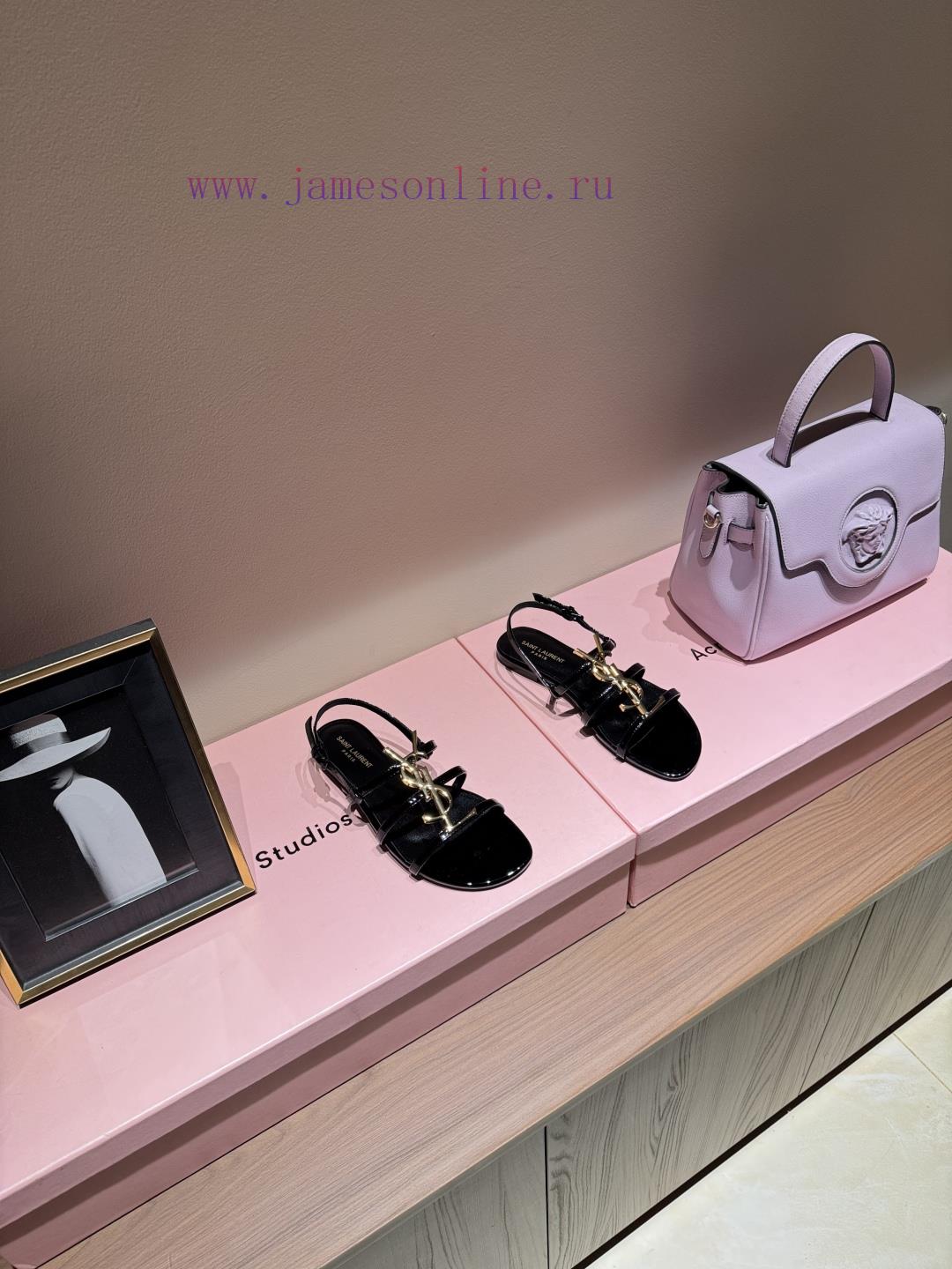 Saint Laurent 2025 Paris Saint Laurent Classic High Heel Sandals2025 Temperament Fairy Summer E qbt5qm78 - Image 2