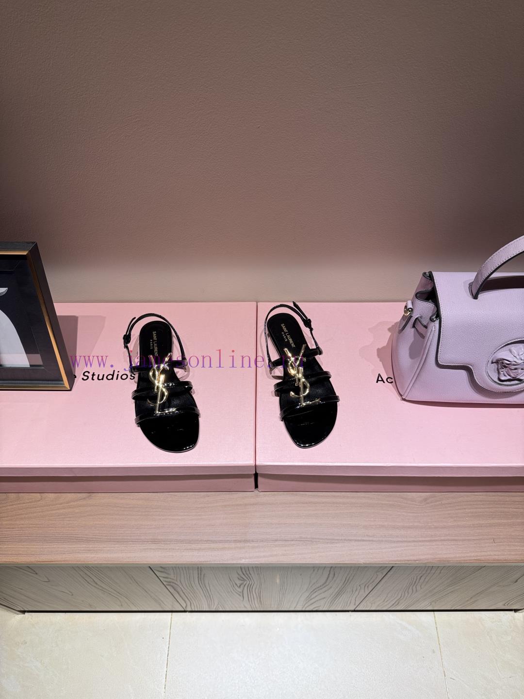 Saint Laurent 2025 Paris Saint Laurent Classic High Heel Sandals2025 Temperament Fairy Summer E qbt5qm78 - Image 3