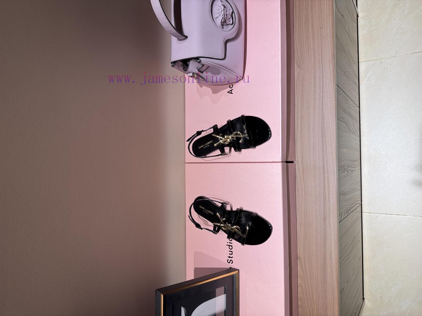 Saint Laurent 2025 Paris Saint Laurent Classic High Heel Sandals2025 Temperament Fairy Summer E qbt5qm78 - Image 4