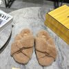 Fendi Autumn/Winter New Cross Wool SlippersFurry And Super Cute Comfortable And Fashionable On msrrbl72
