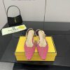 𝙁𝙀𝙉𝘿𝙄 New Fendi FFold Square Head Snell Dew Heel SandalsSquare Toe Open Heel Shoes With Origina bus3bltm