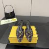 𝙁𝙀𝙉𝘿𝙄 New Fendi FFold Square Head Snell Dew Heel SandalsSquare Toe Open Heel Shoes With Origina o9ro5wmd