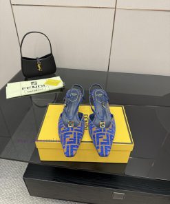 𝙁𝙀𝙉𝘿𝙄 New Fendi FFold Square Head Snell Dew Heel SandalsSquare Toe Open Heel Shoes With Origina udhl8yu1