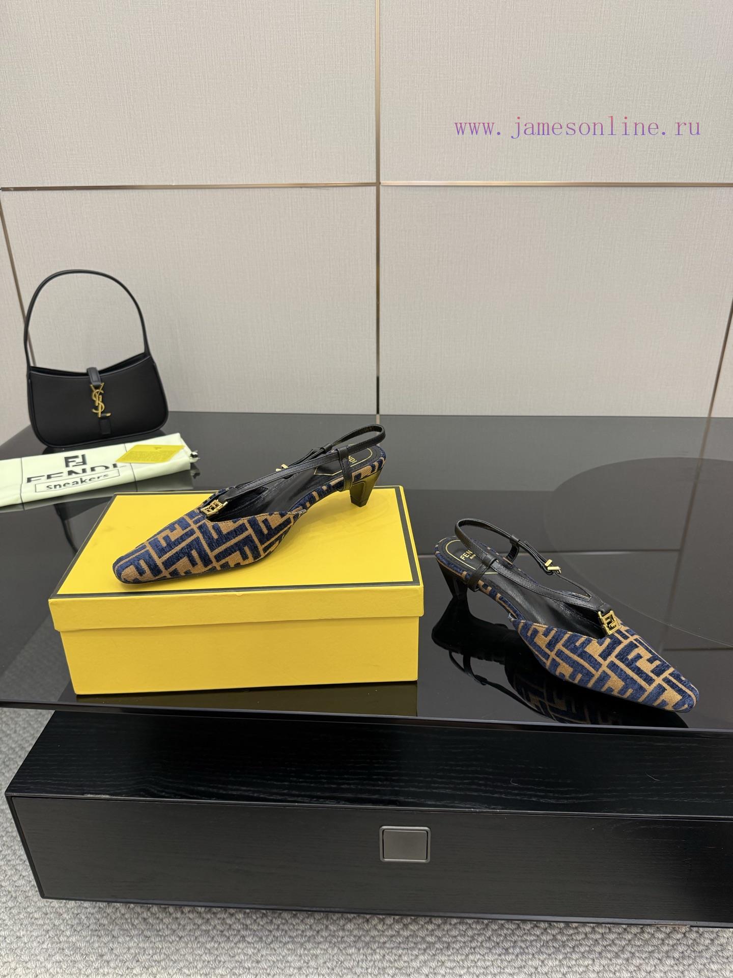 𝙁𝙀𝙉𝘿𝙄 New Fendi FFold Square Head Snell Dew Heel SandalsSquare Toe Open Heel Shoes With Origina o9ro5wmd - Image 6