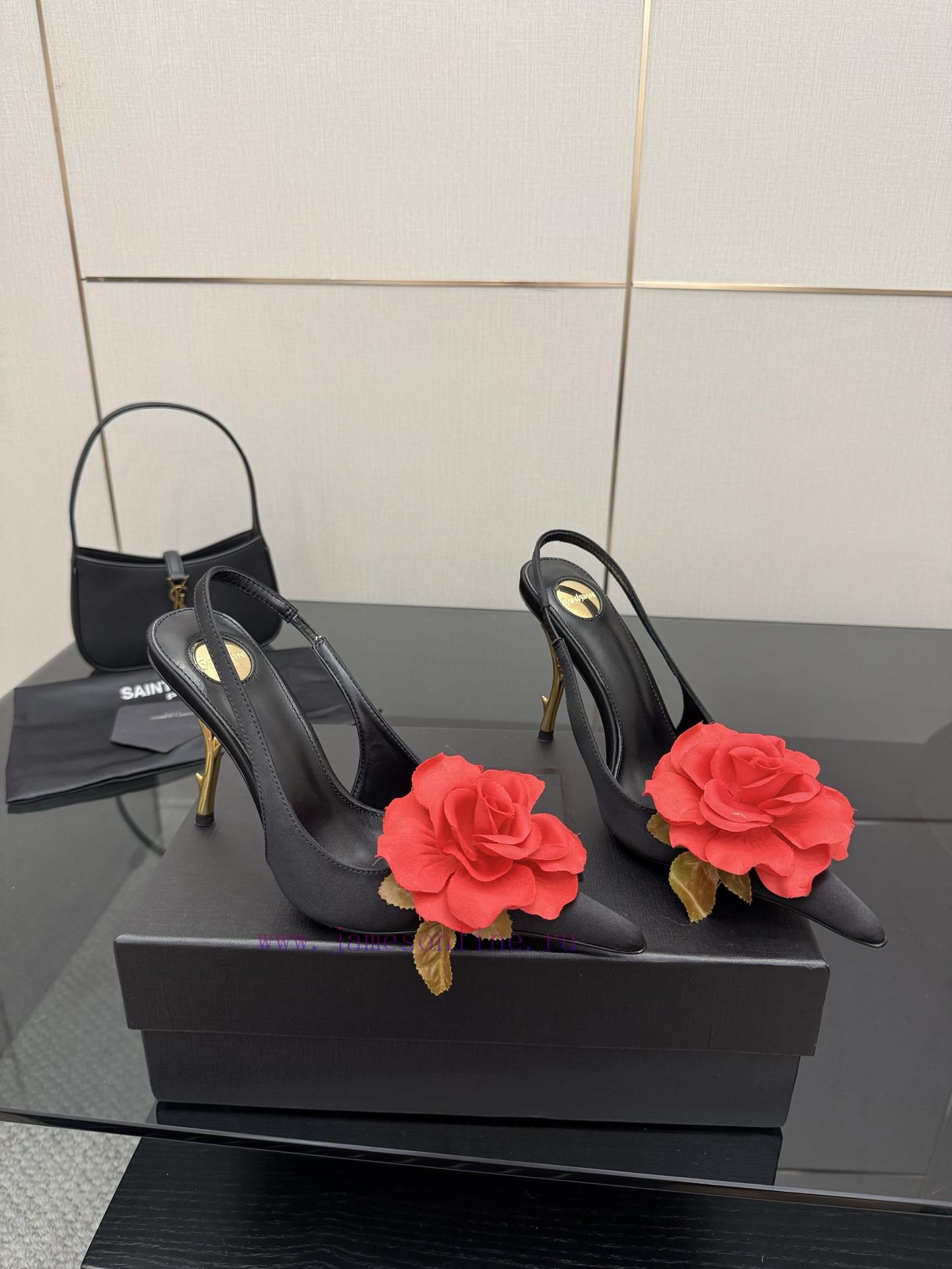 Saint Laurent | Rose With Thorns Exquisite High Heels𝑺𝒂𝒊𝒏𝒕𝑳𝒂𝒖𝒆𝒏𝒕 25 𝒇𝒘 Spring EditionWho Can Re b05lz8o7 - Image 3