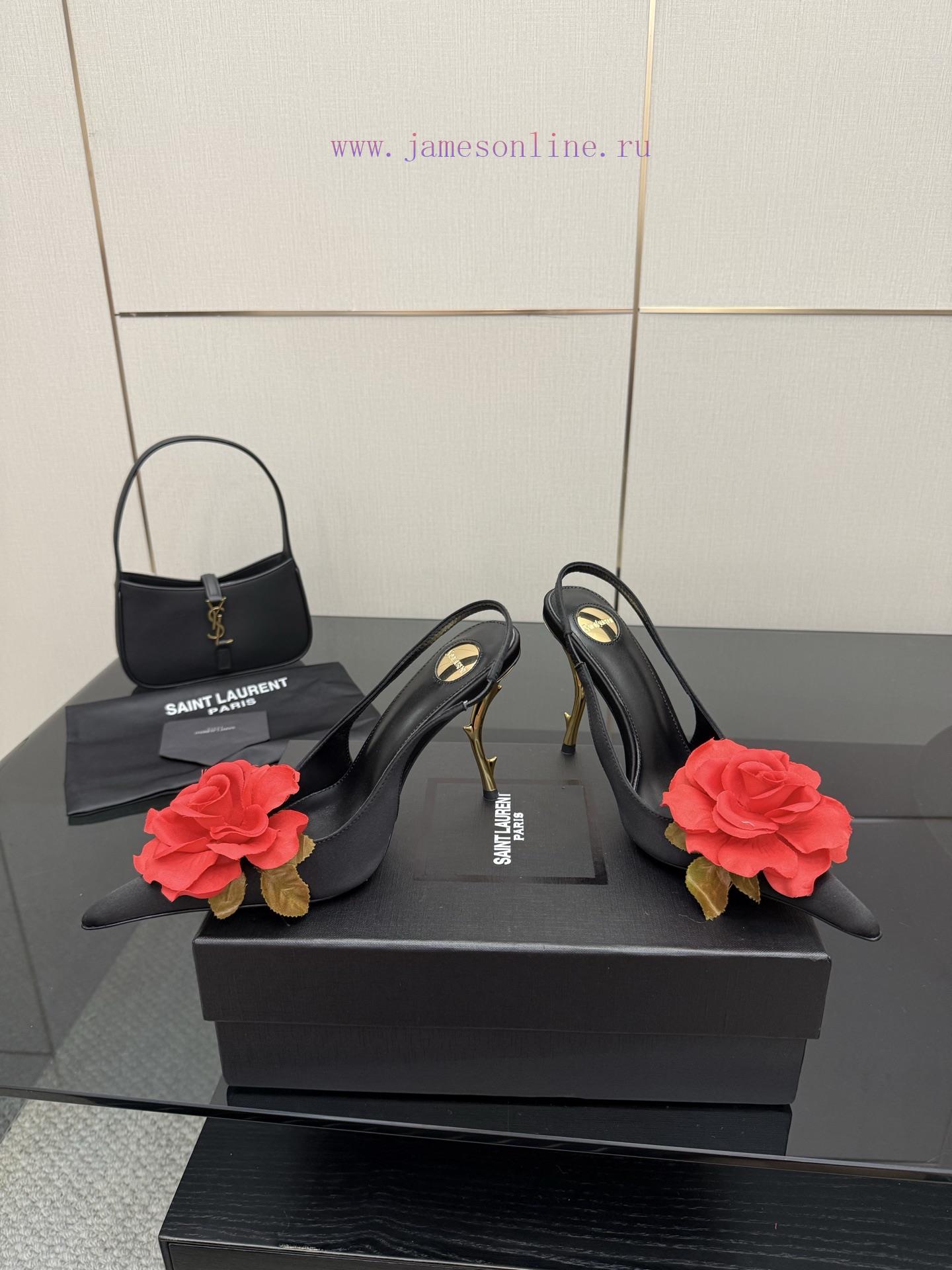 Saint Laurent | Rose With Thorns Exquisite High Heels𝑺𝒂𝒊𝒏𝒕𝑳𝒂𝒖𝒆𝒏𝒕 25 𝒇𝒘 Spring EditionWho Can Re b05lz8o7 - Image 4