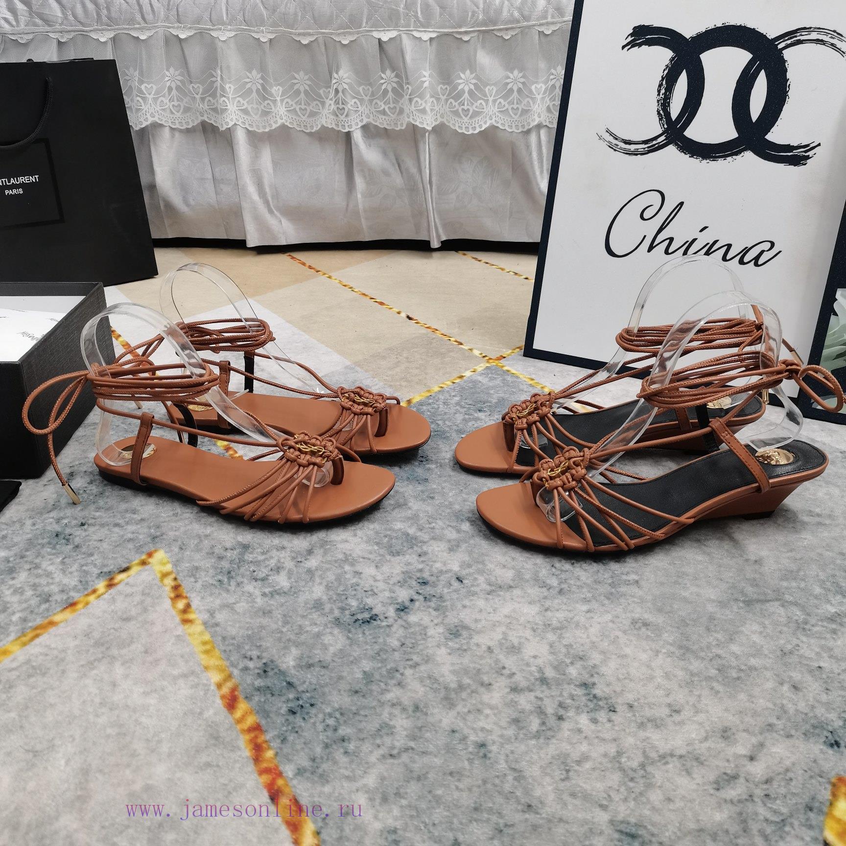 New Release - YSL Top LevelNew Logo Buckle Strap Sandals Synchronized On Official WebsitePerfec x2ez671z - Image 2