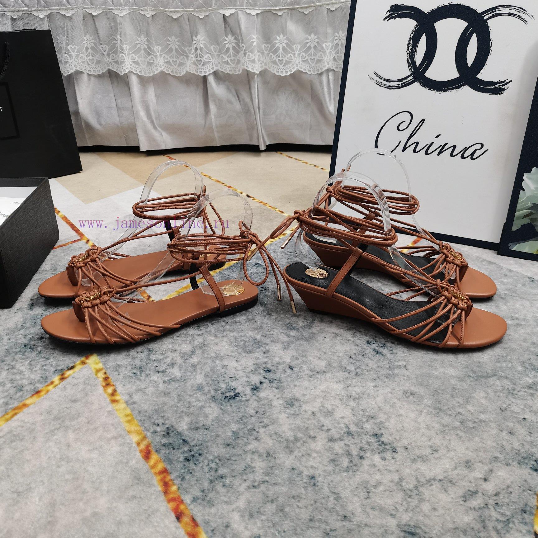 New Release - YSL Top LevelNew Logo Buckle Strap Sandals Synchronized On Official WebsitePerfec x2ez671z - Image 3