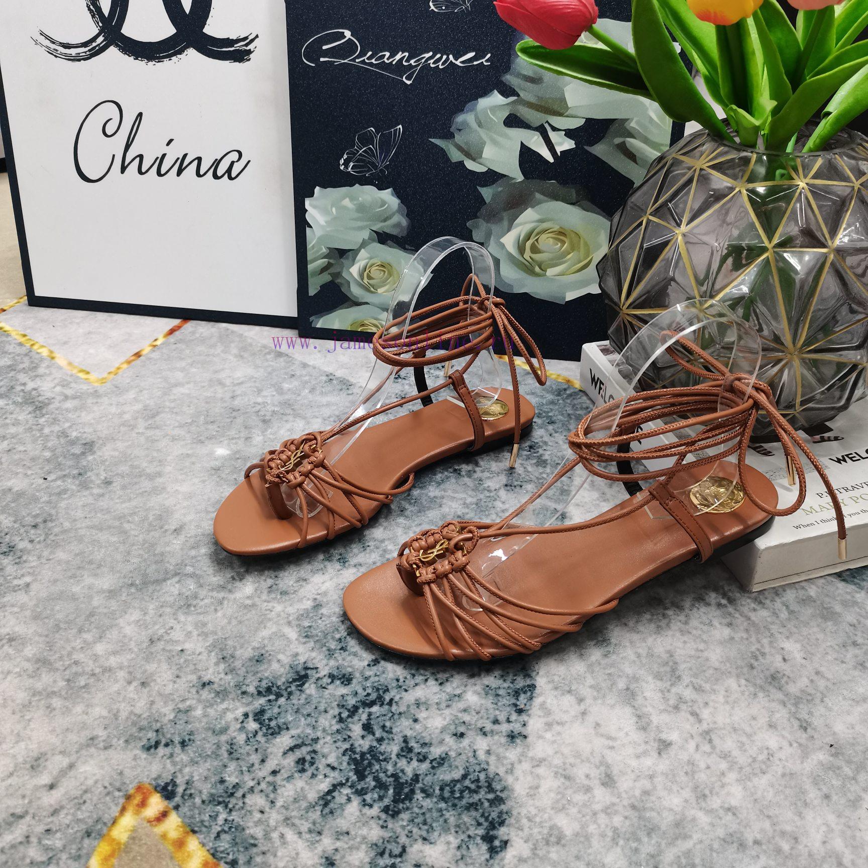 New Release - YSL Top LevelNew Logo Buckle Strap Sandals Synchronized On Official WebsitePerfec x2ez671z - Image 7