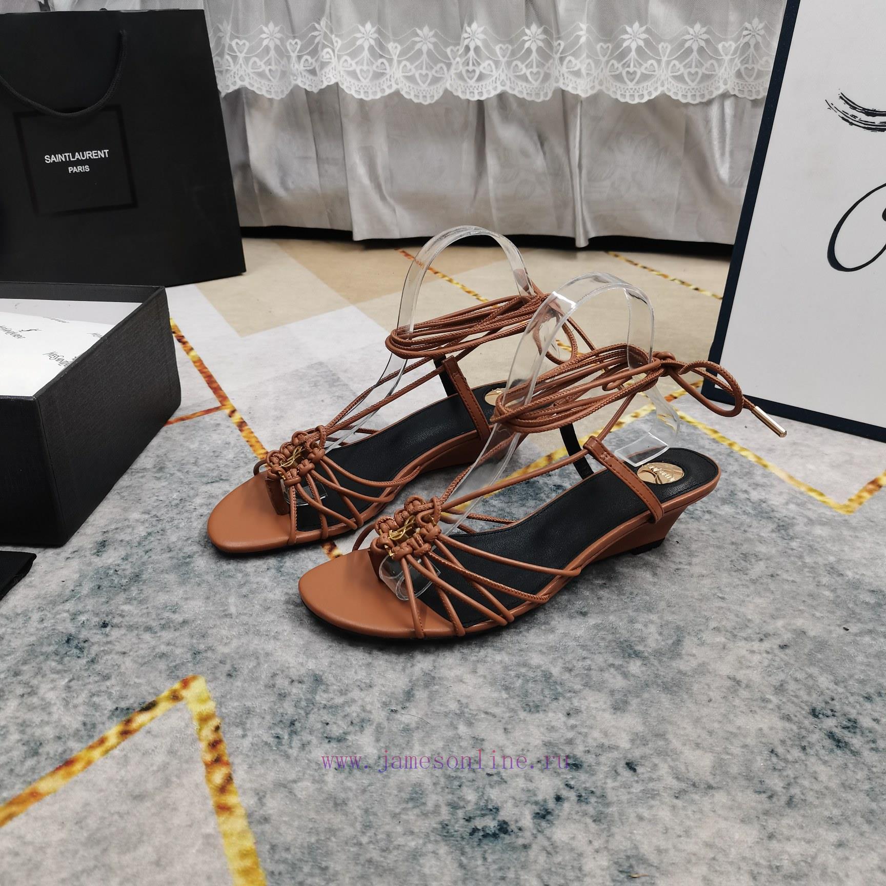 New Release - YSL Top LevelNew Logo Buckle Strap Sandals Synchronized On Official WebsitePerfec x2ez671z - Image 8