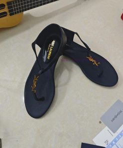 Saint Laurent Flat Clip Sandals 2025 Early Spring Synchronized YSLLogo Letter Diamond Buckle De fi8o4udh