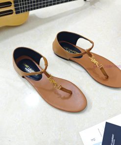 Saint Laurent Flat Clip Sandals 2025 Early Spring Synchronized YSLLogo Letter Diamond Buckle De garfwgde