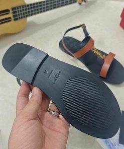 Saint Laurent Flat Sandals 2025 Early Spring Synchronized YSLLogo Letter Buckle DecorationClass g3pby12g