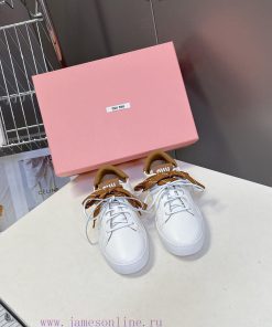 MIUMIU American Retro Style~A Popular Pair Of Shoelaces That Must Be Included In White Shoes Wi erpzwp4w