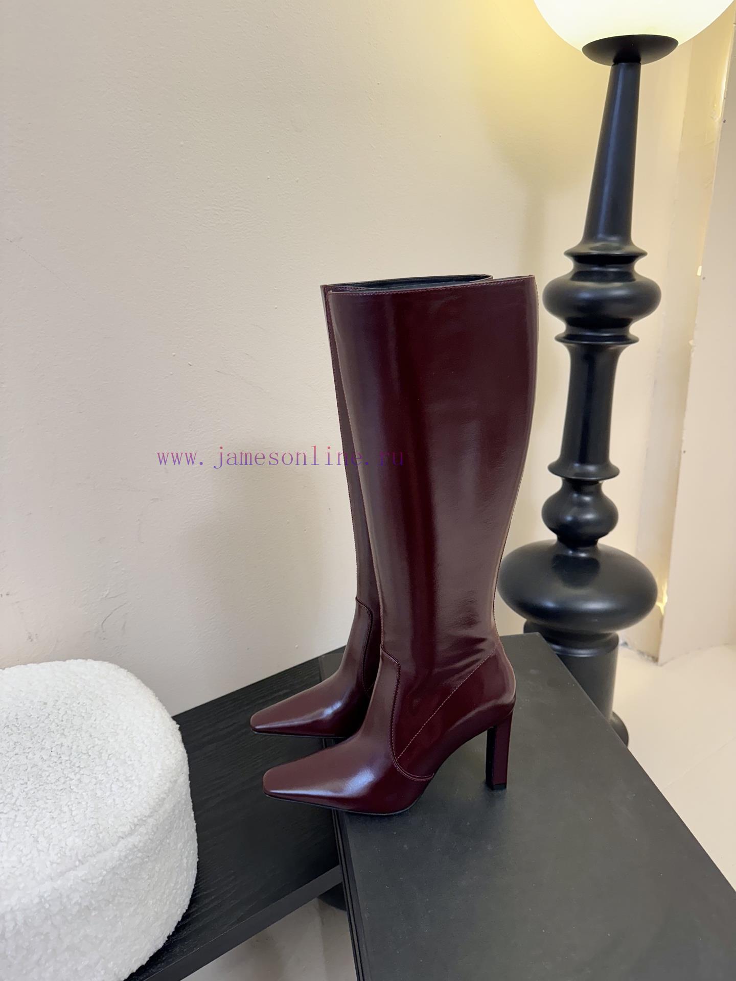 Saint Laurent 25ss Autumn/Winter New Style Side Zipper High Heel BootsThe Entire Shoe Is Very S 5ws55o0f - Image 6