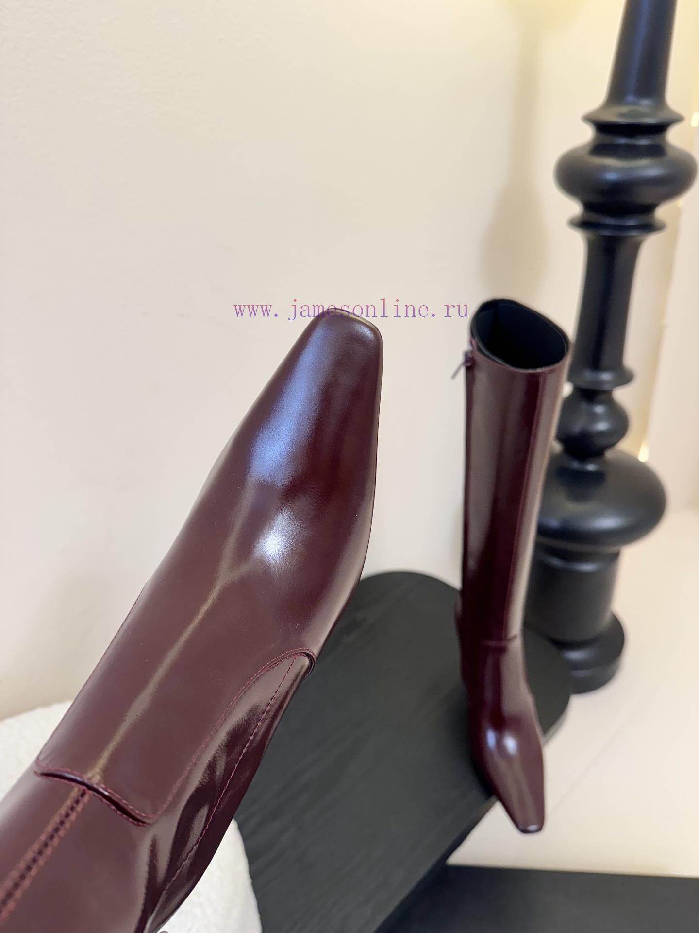 Saint Laurent 25ss Autumn/Winter New Style Side Zipper High Heel BootsThe Entire Shoe Is Very S 5ws55o0f - Image 7