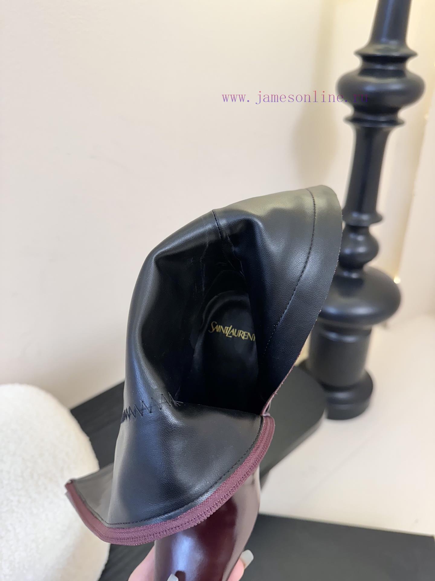 Saint Laurent 25ss Autumn/Winter New Style Side Zipper High Heel BootsThe Entire Shoe Is Very S 5ws55o0f - Image 9