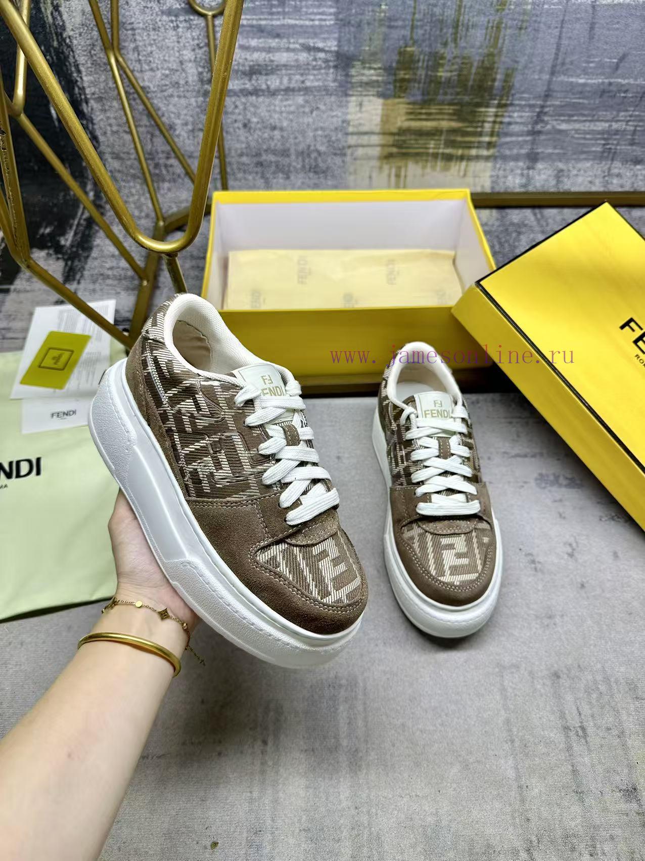 FENDI MatcHermes Comes With The Latest Sports Shoes Featuring Khaki FF Jacquard Fabric And Sued w86pw9d9 - Image 2