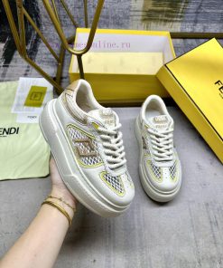 FENDI MatcHermes Sports Shoes Are Made Of Milky White Leather And Adorned With White High-tech 4uuno9ry