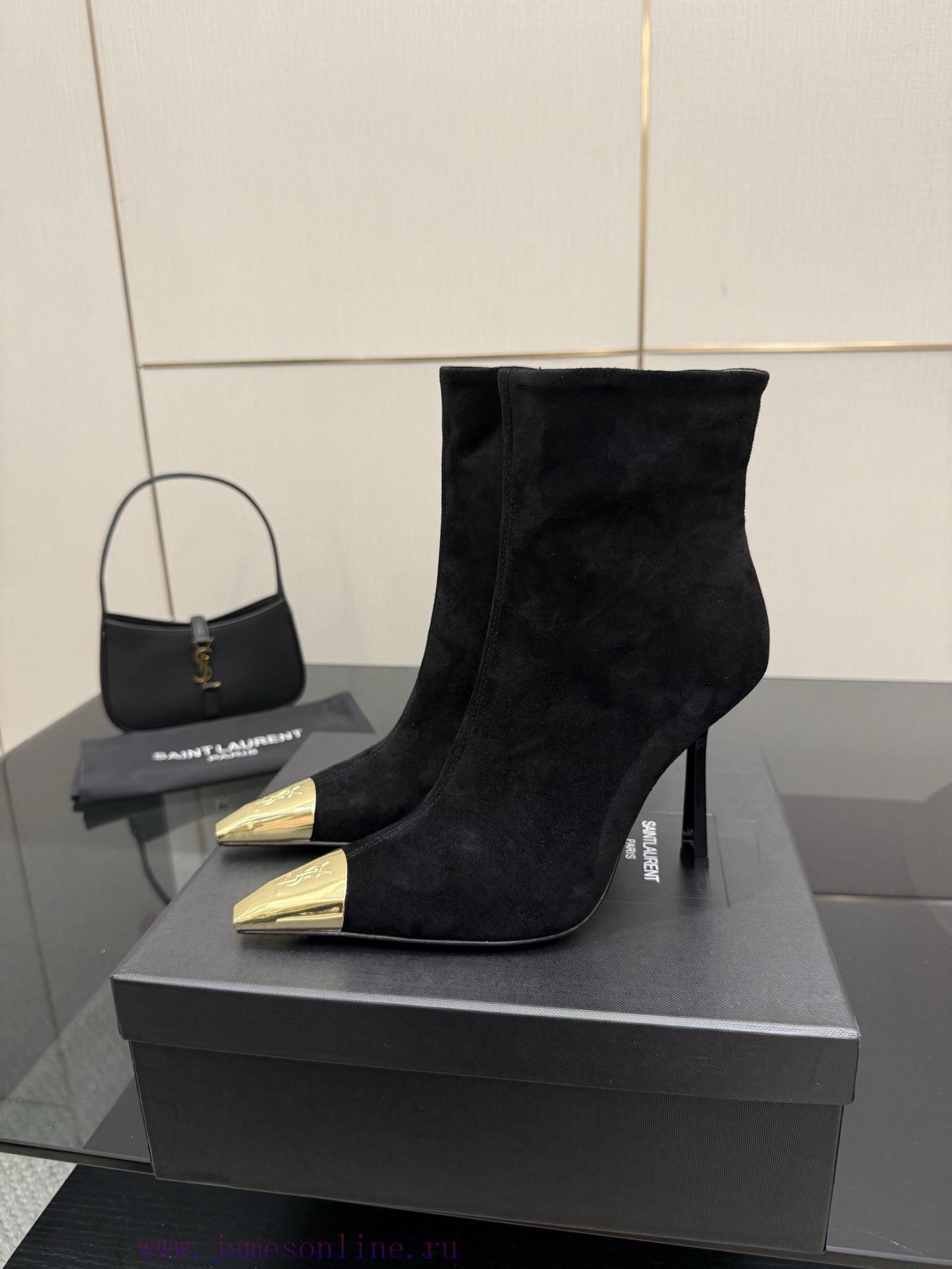 YSL Saint Laurent SS2024 Pointed Toe Short Boots High Heels New Runway Style Short BootsWhy Is 7p74qss9 - Image 3