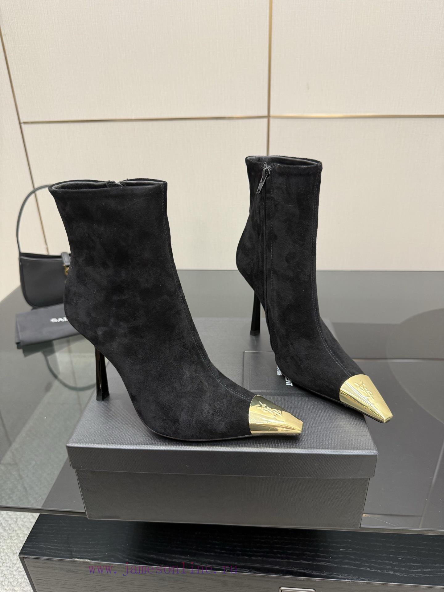YSL Saint Laurent SS2024 Pointed Toe Short Boots High Heels New Runway Style Short BootsWhy Is 7p74qss9 - Image 4