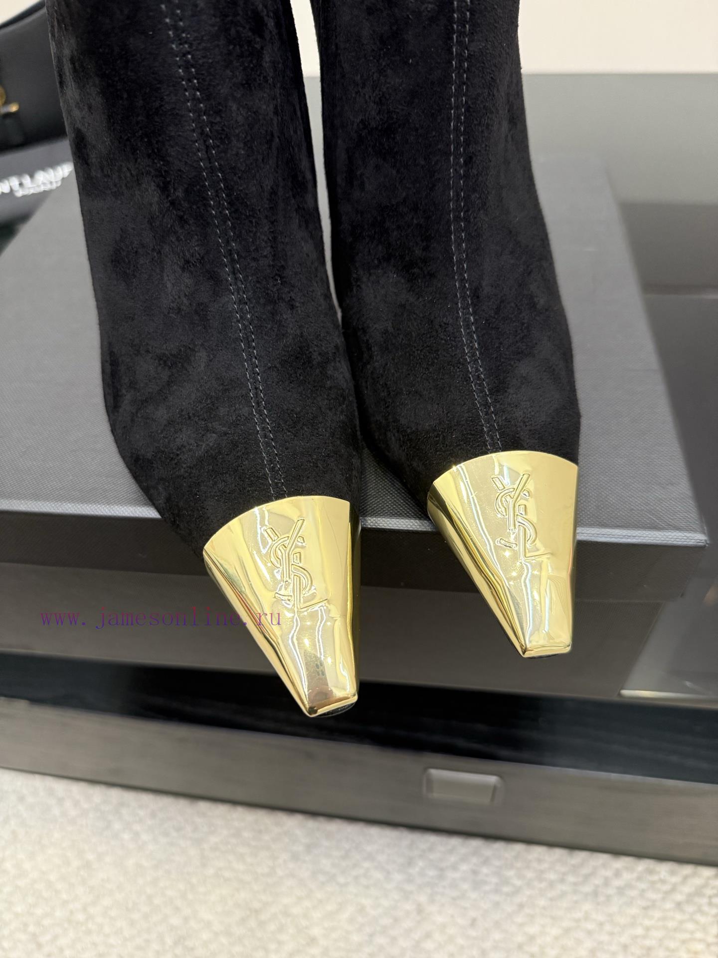 YSL Saint Laurent SS2024 Pointed Toe Short Boots High Heels New Runway Style Short BootsWhy Is 7p74qss9 - Image 7