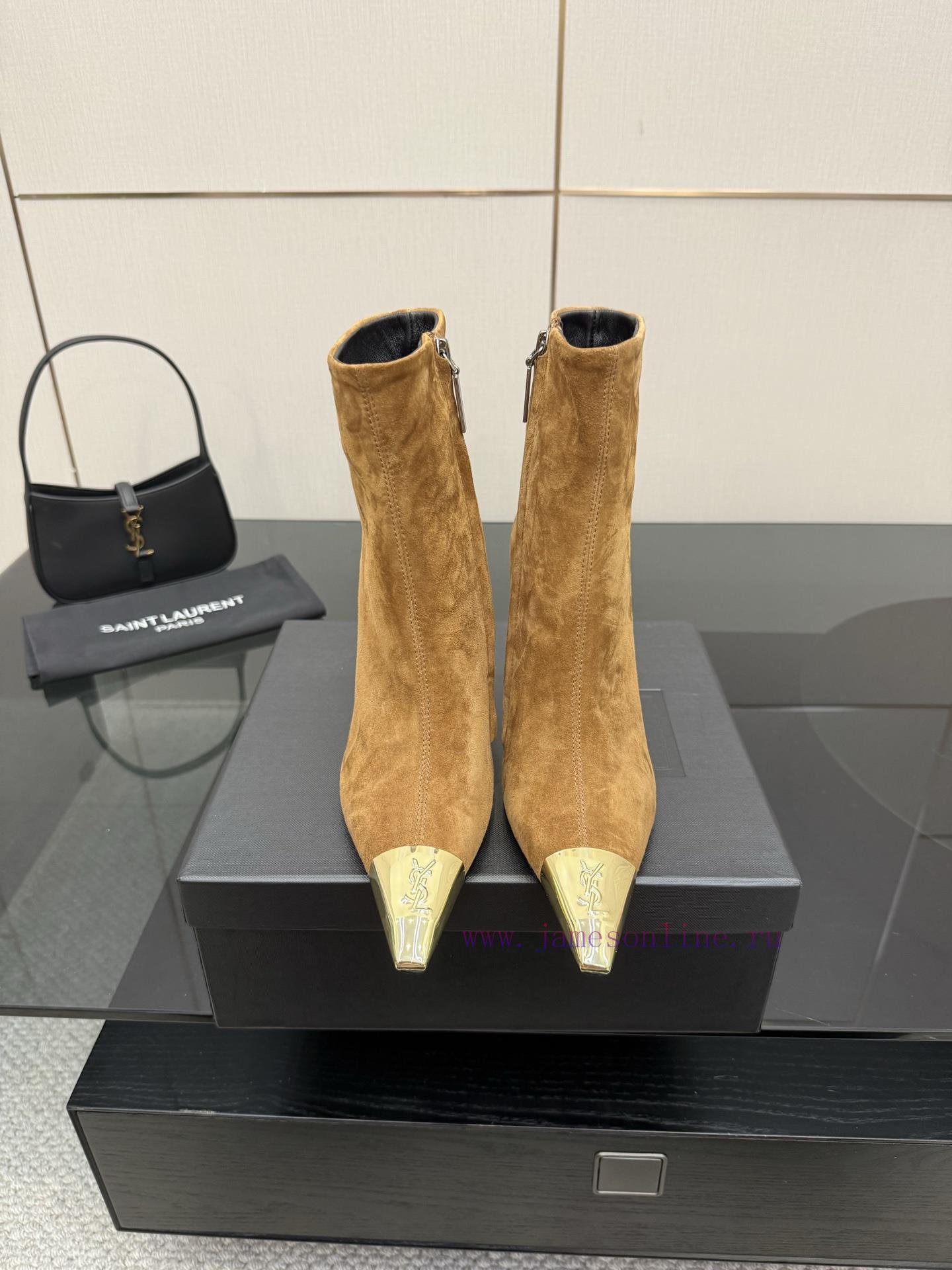 YSL Saint Laurent SS2024 Pointed Toe Short Boots High Heels New Runway Style Short BootsWhy Is atepq6z8 - Image 2