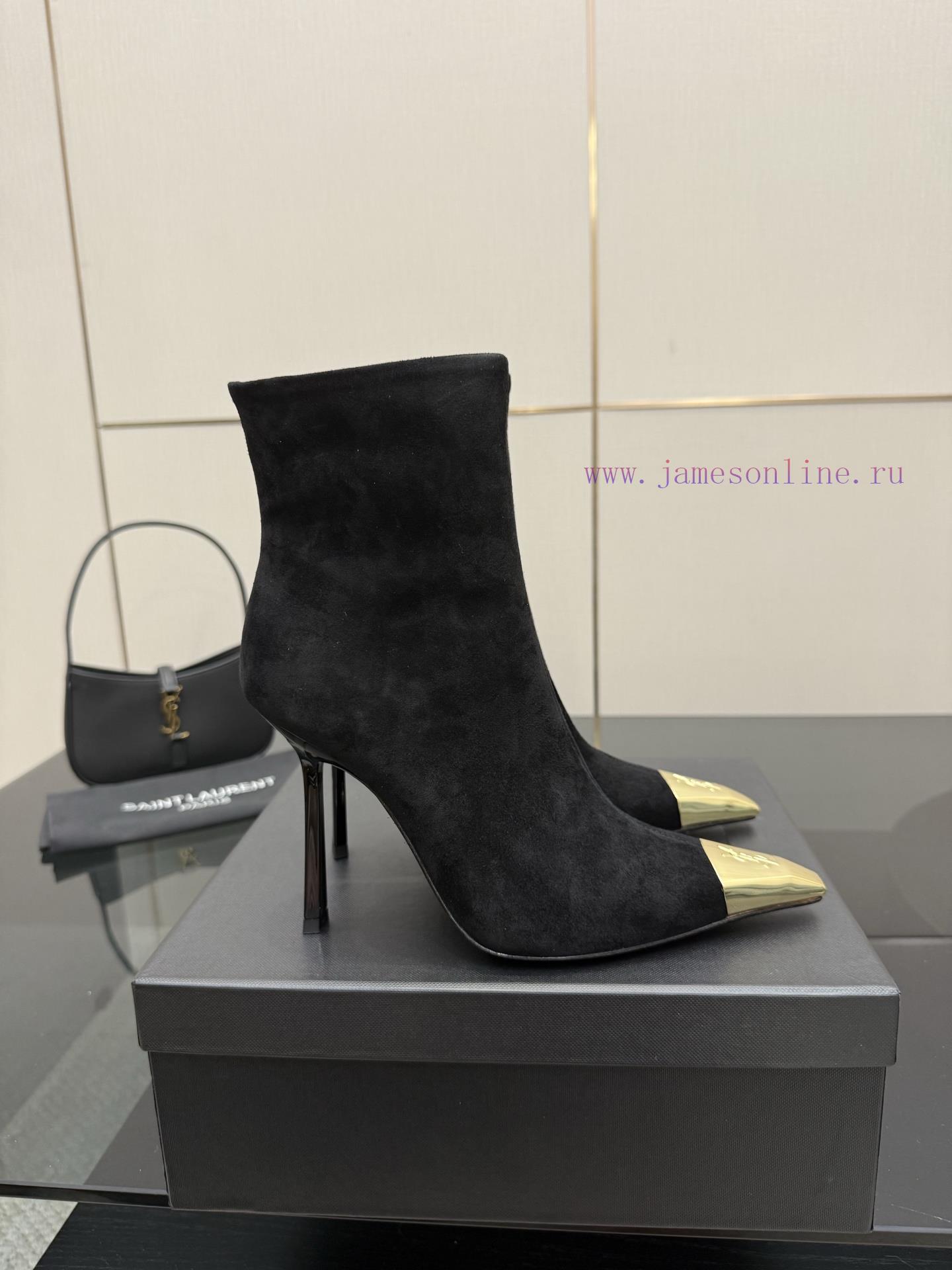 YSL Saint Laurent SS2024 Pointed Toe Short Boots High Heels New Runway Style Short BootsWhy Is 7p74qss9 - Image 8