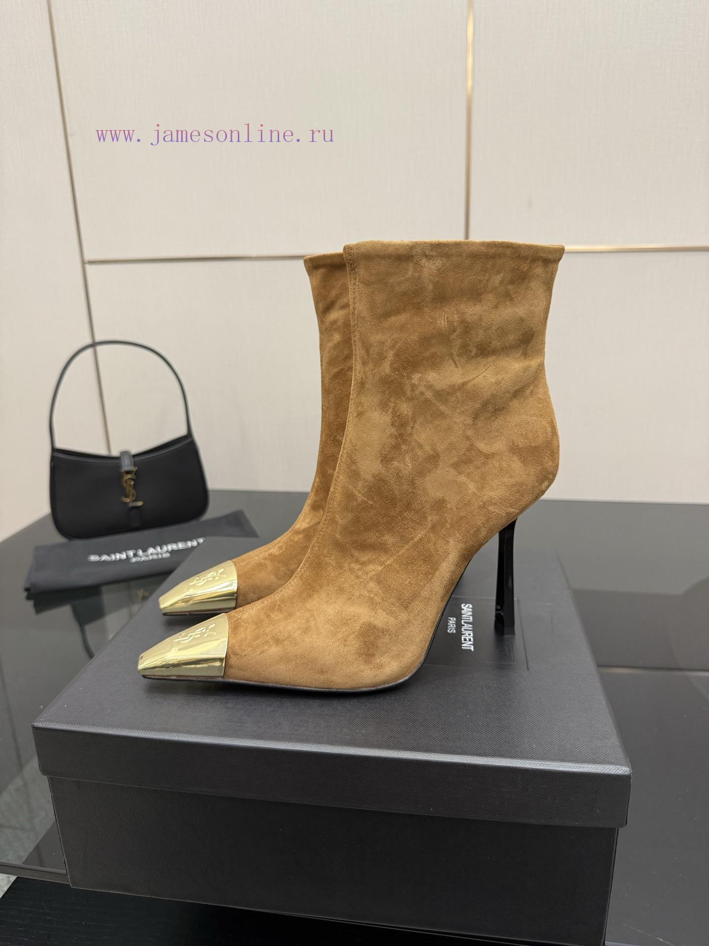 YSL Saint Laurent SS2024 Pointed Toe Short Boots High Heels New Runway Style Short BootsWhy Is atepq6z8 - Image 3