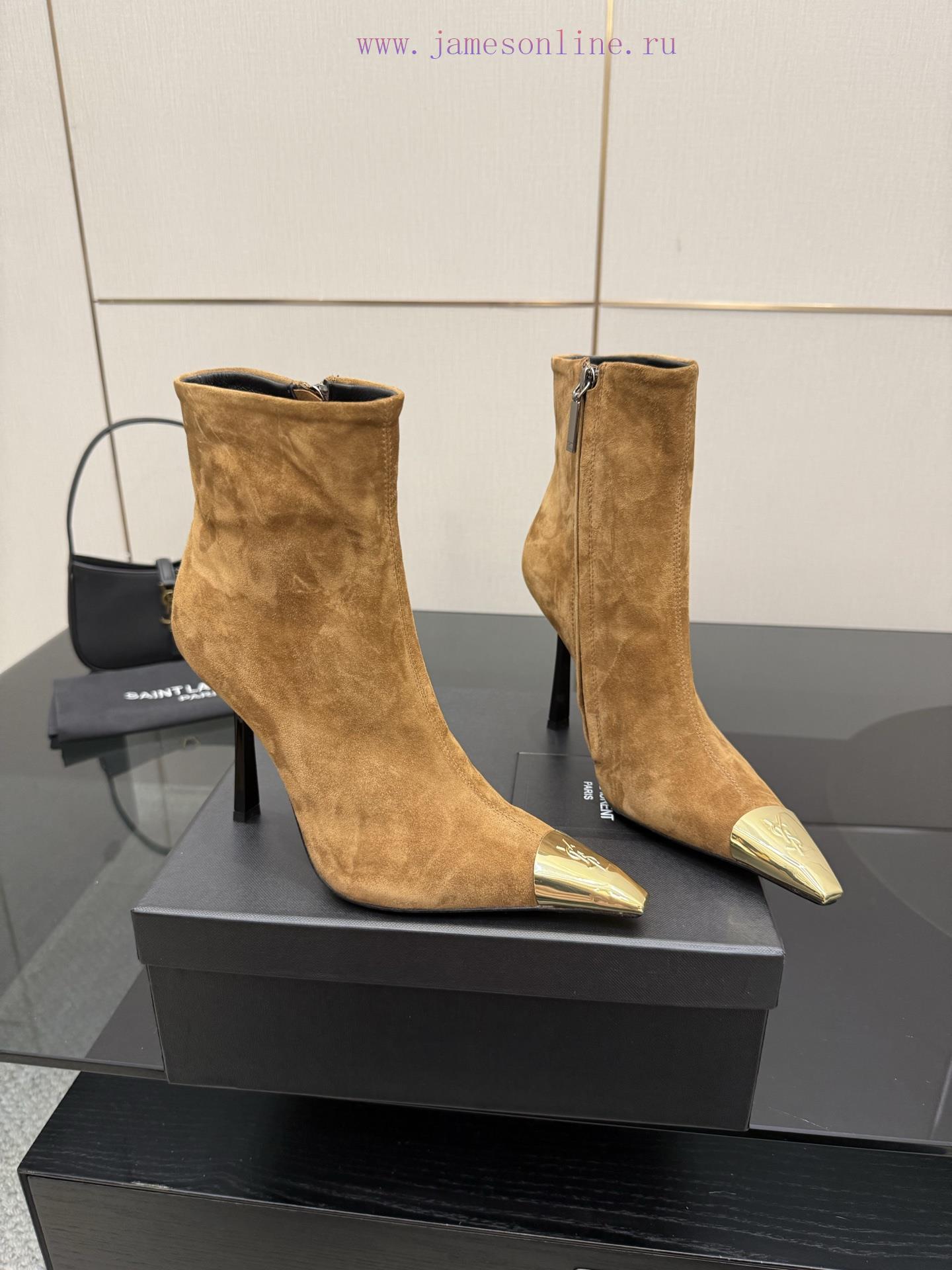 YSL Saint Laurent SS2024 Pointed Toe Short Boots High Heels New Runway Style Short BootsWhy Is atepq6z8 - Image 4