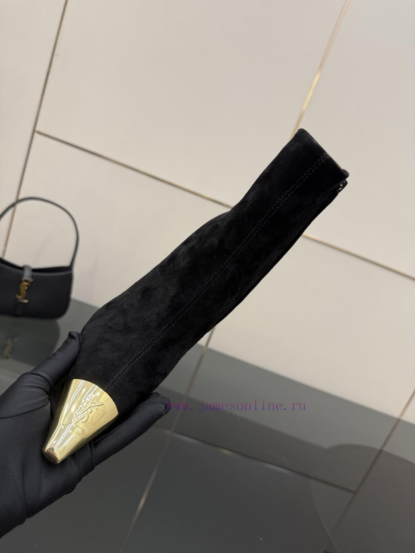 YSL Saint Laurent SS2024 Pointed Toe Short Boots High Heels New Runway Style Short BootsWhy Is 7p74qss9 - Image 10