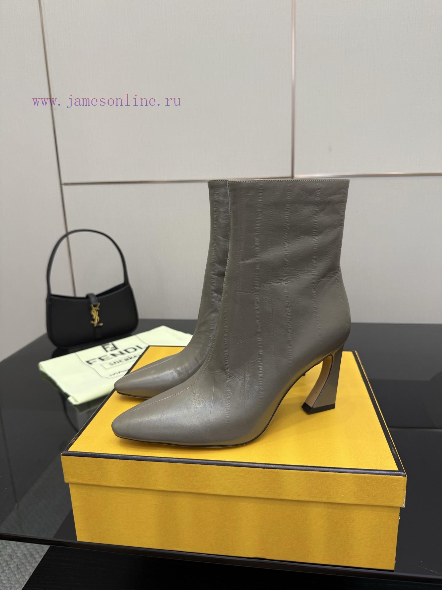 FENDI Arco Blind Eel Leather BootsThis Cylindrical Boot Features A Tapered Toe And High Heel De dlb07e30 - Image 3
