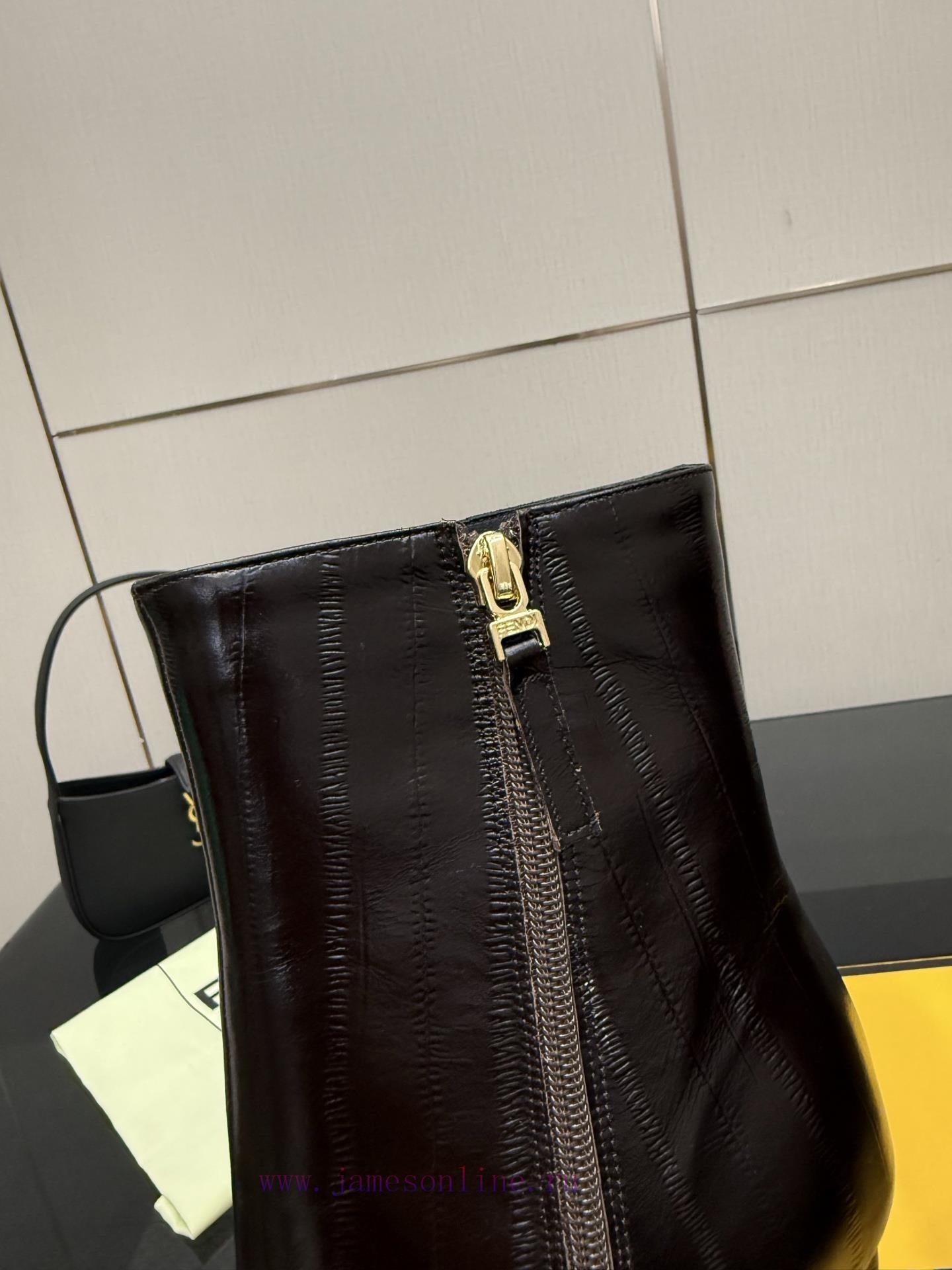 FENDI Arco Blind Eel Leather BootsThis Cylindrical Boot Features A Tapered Toe And High Heel De ikqqox6q - Image 6