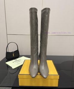 FENDI Arco Blind Eel Leather BootsThis Cylindrical Boot Features A Tapered Toe And High Heel De uvgyz4n2