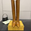 FENDI Arco Blind Eel Leather BootsThis Cylindrical Boot Features A Tapered Toe And High Heel De jnc446ks