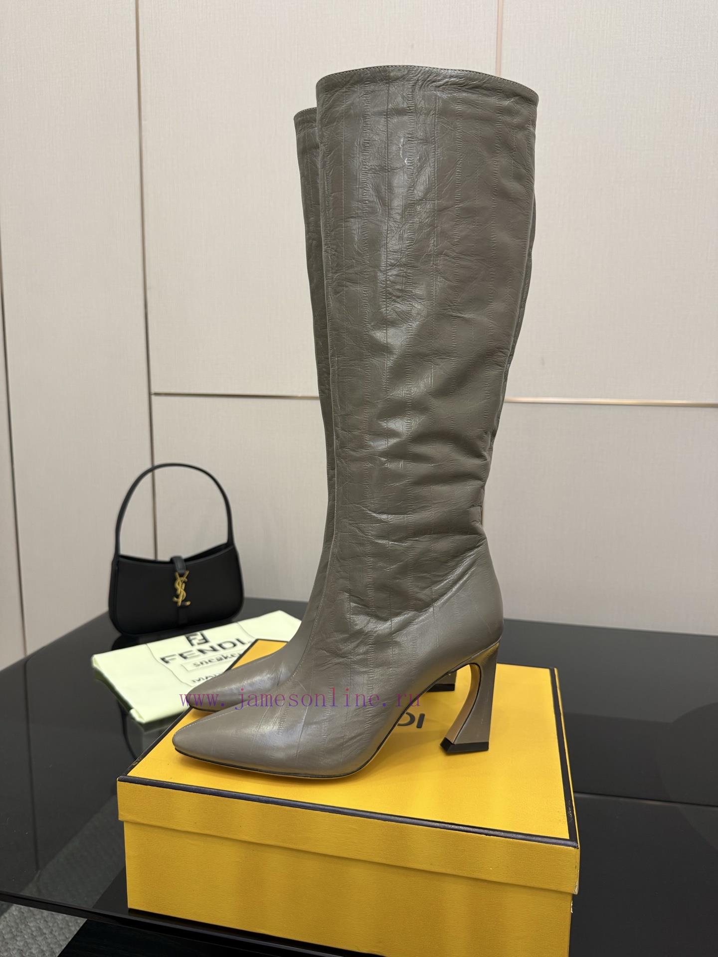 FENDI Arco Blind Eel Leather BootsThis Cylindrical Boot Features A Tapered Toe And High Heel De uvgyz4n2 - Image 3