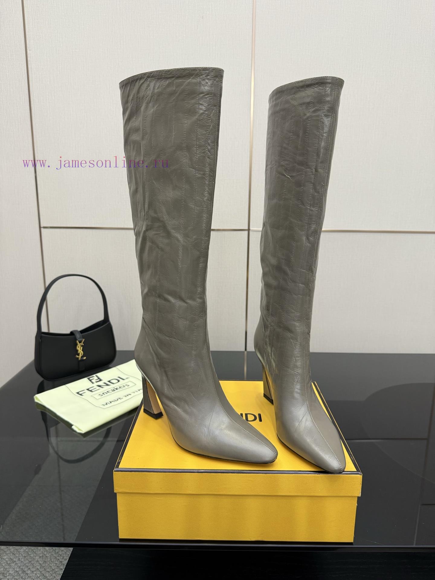 FENDI Arco Blind Eel Leather BootsThis Cylindrical Boot Features A Tapered Toe And High Heel De uvgyz4n2 - Image 4