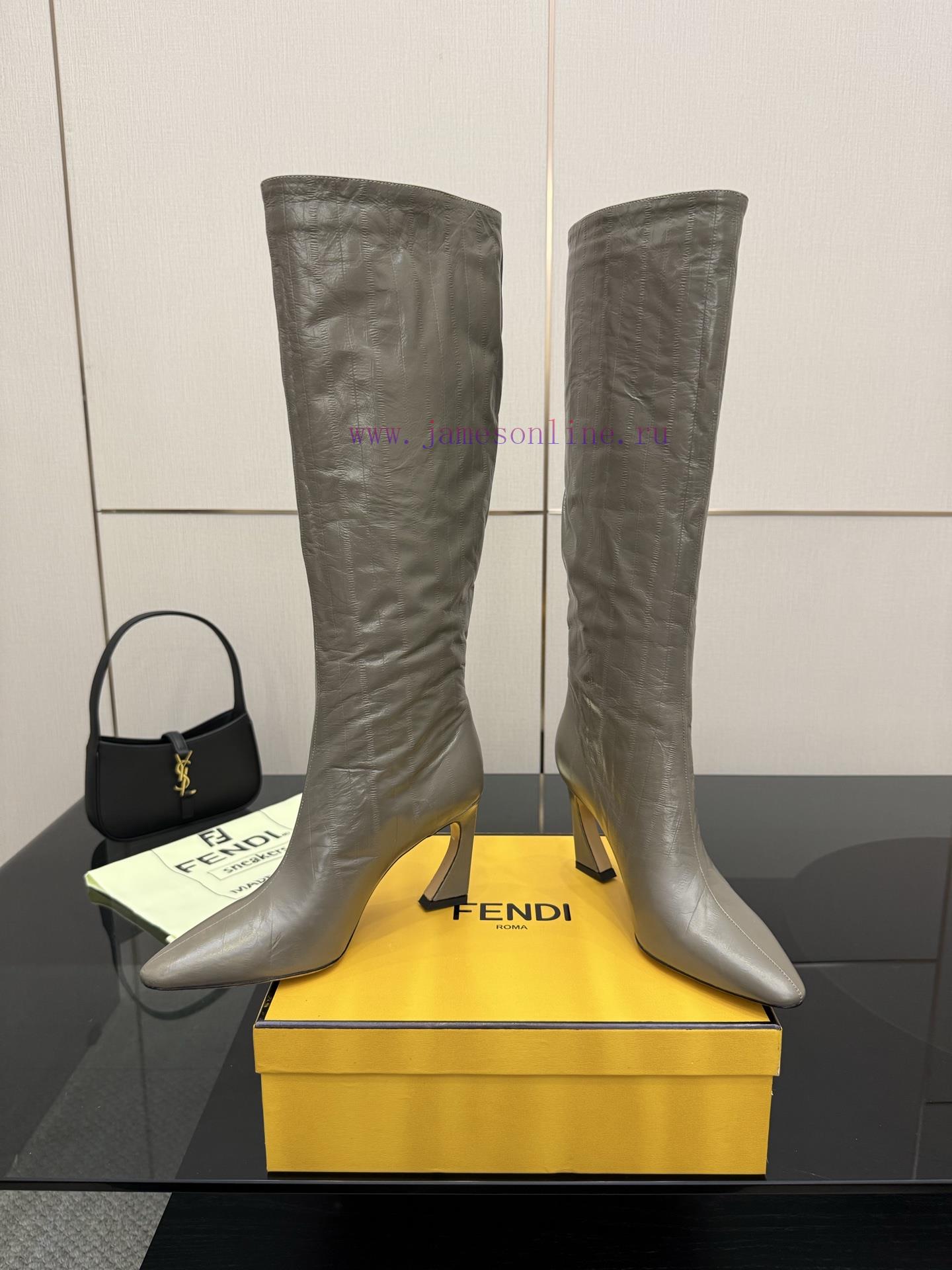 FENDI Arco Blind Eel Leather BootsThis Cylindrical Boot Features A Tapered Toe And High Heel De uvgyz4n2 - Image 5