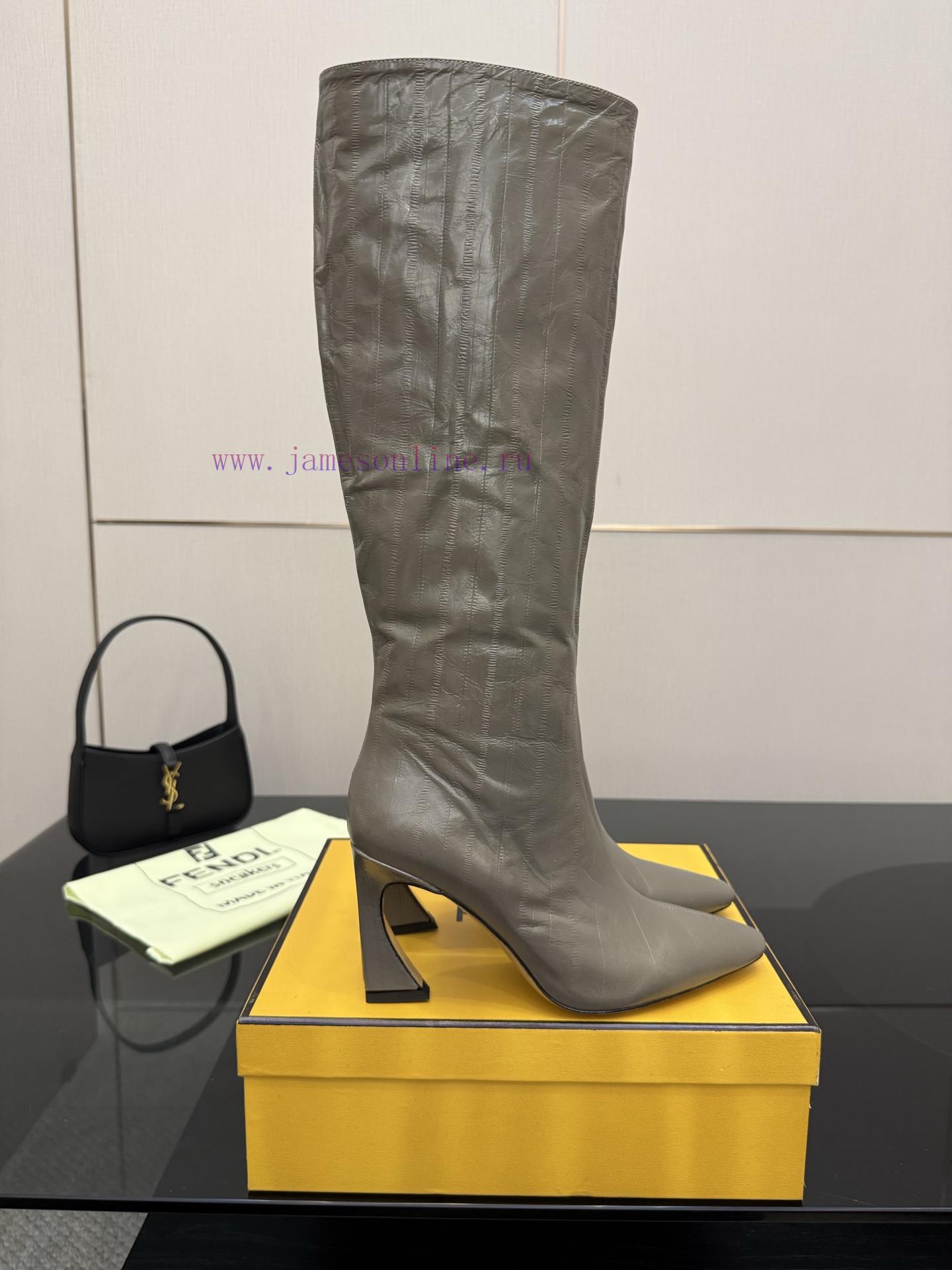 FENDI Arco Blind Eel Leather BootsThis Cylindrical Boot Features A Tapered Toe And High Heel De uvgyz4n2 - Image 6